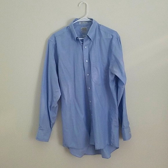NWOT-Blue Button Down Mens Dress Shirt - Picture 1 of 3